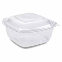 Plastbakke SquarePac 750 ml 179x174x50 mm H&aelig;ngslet l&aring;g APET Klar