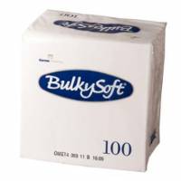 Serviet BulkySoft 24x24 cm 2-lag Ecolabel Hvid