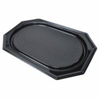 Fad 36x54 cm Stor Plast PET Sort L&aring;g p&aring; 73705