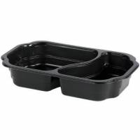 Bakke 2-rum Takeaway 1/4 GN 250x159x45 mm MIN PP Sort