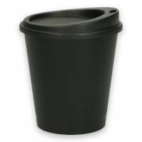 Kaffeb&aelig;ger og l&aring;g Verive 200ml &Oslash;79mm H83mm plast PP flergangs sort