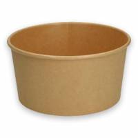 Salatsk&aring;l Verive 1300ml &Oslash;185xH65mm bionedbrydelig PAP/PLA neutral brun