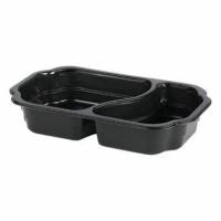 Bakke 2-rum Takeaway 1/4 GN 700/400 ml 250x159x45 mm PP Sort