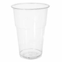 Plastglas 40 cl Bioware H133 mm &Oslash;95 mm Bionedbrydelig PLA Klar