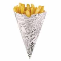 Pommes Frites Kr&aelig;mmerhus B182xH182mm Papir Hvid/Newsprint