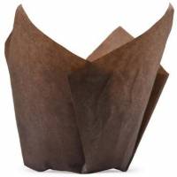 Muffinsform Mini Tulipan &Oslash;35 mm Ark 100x100 mm Brun