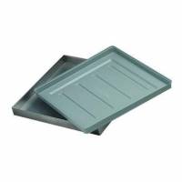 Spildbakke 52x52x3.5 cm Plast Gr&aring; til Opvaskekurve