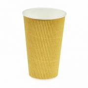 Kaffeb&Atilde;&brvbar;ger Pap 40 cl 16 oz Ripple Wall Natur