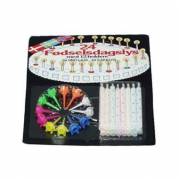 F&oslash;dselsdagslys Br&aelig;ndetid 15 min med holder Assorteret farver