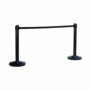 Afsp&aelig;rringsstolpe Securit H100 cm Sort med Sort Nylonb&aring;nd 210 cm uden Base