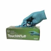 Handske Engangs Touch n Tuff Str 8,5-9 Kort skaft uden Pudder Nitril Gr&oslash;n