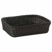 Br&oslash;dkurv 40x30x10 cm Rektangul&aelig;r Kraftig flet PP Sort