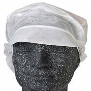 Hygiejnehat Snood cap str M med Skygge/H&aring;rpose Hvid