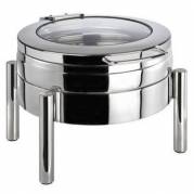 Chafing Dish uden str&oslash;m 6 ltr &Oslash;44x54x33 med Glas l&aring;g Rustfri st&aring;l