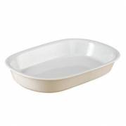 Fad 31x22x4.6 cm Ovnfast Porcel&Atilde;&brvbar;n Hvid