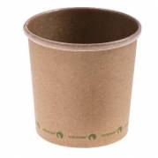 B&Atilde;&brvbar;ger Pap/CPLA Soup-To-Go 360 ml 12 oz &Atilde;&tilde;90xH80 mm Bionedbrydelig Brun