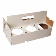 B&Atilde;&brvbar;rebakke 318x186x72 mm til 6 &Atilde;&cedil;l og 8 shots Neutral hvid