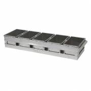 Br&oslash;dform S&aelig;t L60.5xB19.5xH10.5 cm Ubehandlet Aluminium til 5 br&oslash;d 18x10x10 cm