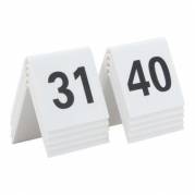 Bordskilt Securit nr 31-40 5x4x5 cm Akryl Hvid