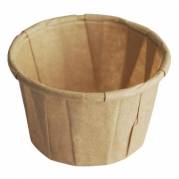 Dressingb&Atilde;&brvbar;ger papir 30 ml 1 oz rund plisseret brun