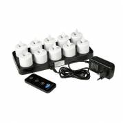 Ladestation Duni LED bev&aelig;gelig flamme inkl. 10 lys 38x36 mm
