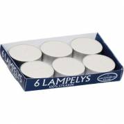 Fyrfadslys stor 60 mm Br&aelig;ndetid 8 timer Hvid