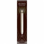LED lys Asp-Holmblad Kronelys 2.3 x 23 cm Hvid