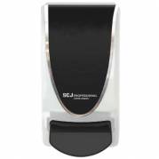 Dispenser Manuel Plast transparent og 1 ltr patron Sort