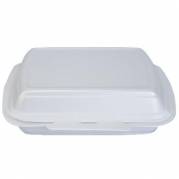 Termobakke 1-rum 247x198x75 mm H&aelig;ngslet l&aring;g XPS Hvid HP 4/1 TT 125 stk