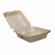 Bakke 3-rum 220x200x85 mm med h&aelig;ngslet l&aring;g Bagasse