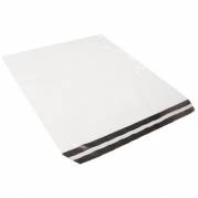 E-handelspose 60my L510xB410xH1mm Plast LDPE hvid/sort med tape