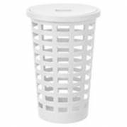 Vasket&oslash;jskurv rund &Oslash;46,2xH63,2cm 54ltr PP med l&aring;g hvid