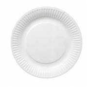 Paptallerken Catersource Ø18cm clay-coated Hvid