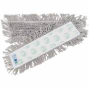 Moppe Velcro Mop 60cm Svanem&aelig;rket med Frynser Gr&aring; T&oslash;r/V&aring;d til tr&aelig;gulve/linoleum