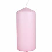 Bloklys &Oslash;7xH15cm br&aelig;ndetid 65 timer parrafin soft pink
