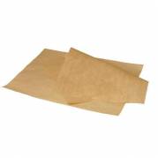 Burgerpapir L250xB350mm brun naturlig Greaseproof FRA 80550388 300x400mm