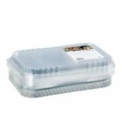 Alubakke Ready2Cook 1896ml L293xB193xH45mm med Apet plastl&aring;g 10 s&aelig;t sampak