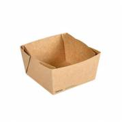 Bakke Boks Viking 1200ml L14xB14xH7.5cm Pap/PLA uden l&aring;g Brun