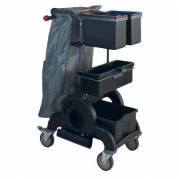 Reng&oslash;ringsvogn NRT 2.0 Ultra small kompakt L70xB42xH105cm RPP Sort