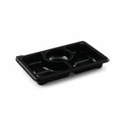 Bakke Zen Tapas 3-rum Rektangul&aelig;r 312/312/130ml L250xB166xH32mm RPET Sort