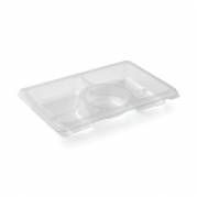 Bakke Zen Tapas 3-rum Rektangul&aelig;r 312/312/130ml L250xB166xH33mm RPET Klar
