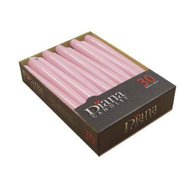 Antiklys &Oslash;22x245 mm Br&aelig;ndetid 7.5 timer Perlemors Rosa