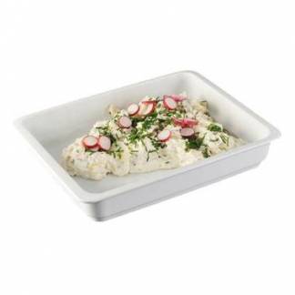 Fad 1/2 GN 32.5x26x6.5 cm Ovnfast Porcel&aelig;n Hvid