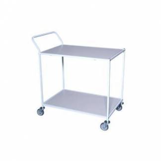 Serveringsvogn 94x60x89 cm med H&aring;ndtag Stor 2 hylder Pulverlakeret st&aring;l