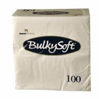 Serviet BulkySoft 40x40 cm 2-lag 1/8-falset Hvid