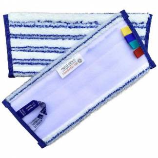 Moppe Velcro Universal Mop Pro 30cm Microfiber &Ouml;ko-tex Hvid/Bl&aring; T&oslash;r/V&aring;d