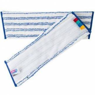 Moppe Velcro Universal Mop Pro 40cm Microfiber &Ouml;ko-tex Hvid/Bl&aring; T&oslash;r/V&aring;d