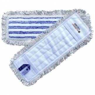 Moppe Lommer Universal Mop Max 40cm Microfiber &Ouml;ko-tex med L&oslash;kker Hvid T&oslash;r/V&aring;d