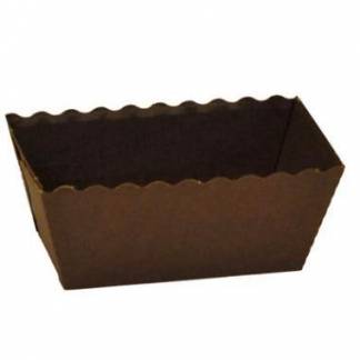 Kageform Easy Bake 80x40x40 mm Karton med PET Brun