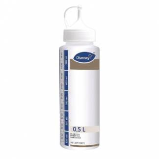 Flaske Tom Dosering Neutral 500ml med Tud/Tryk uden Navn Hvid